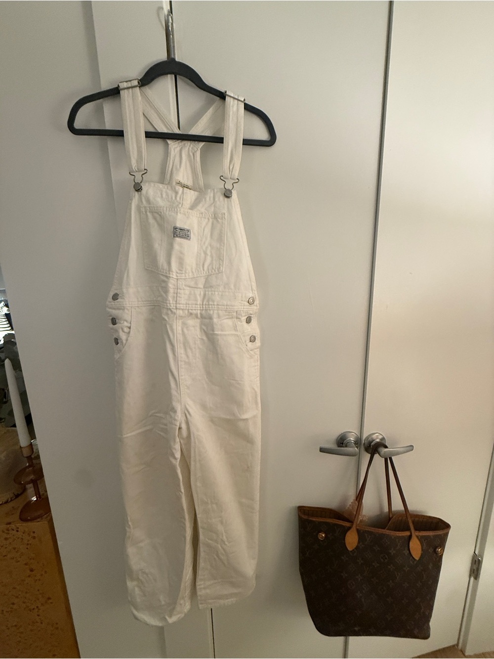 Levi's Cream Women's Overalls Jumpsuit
